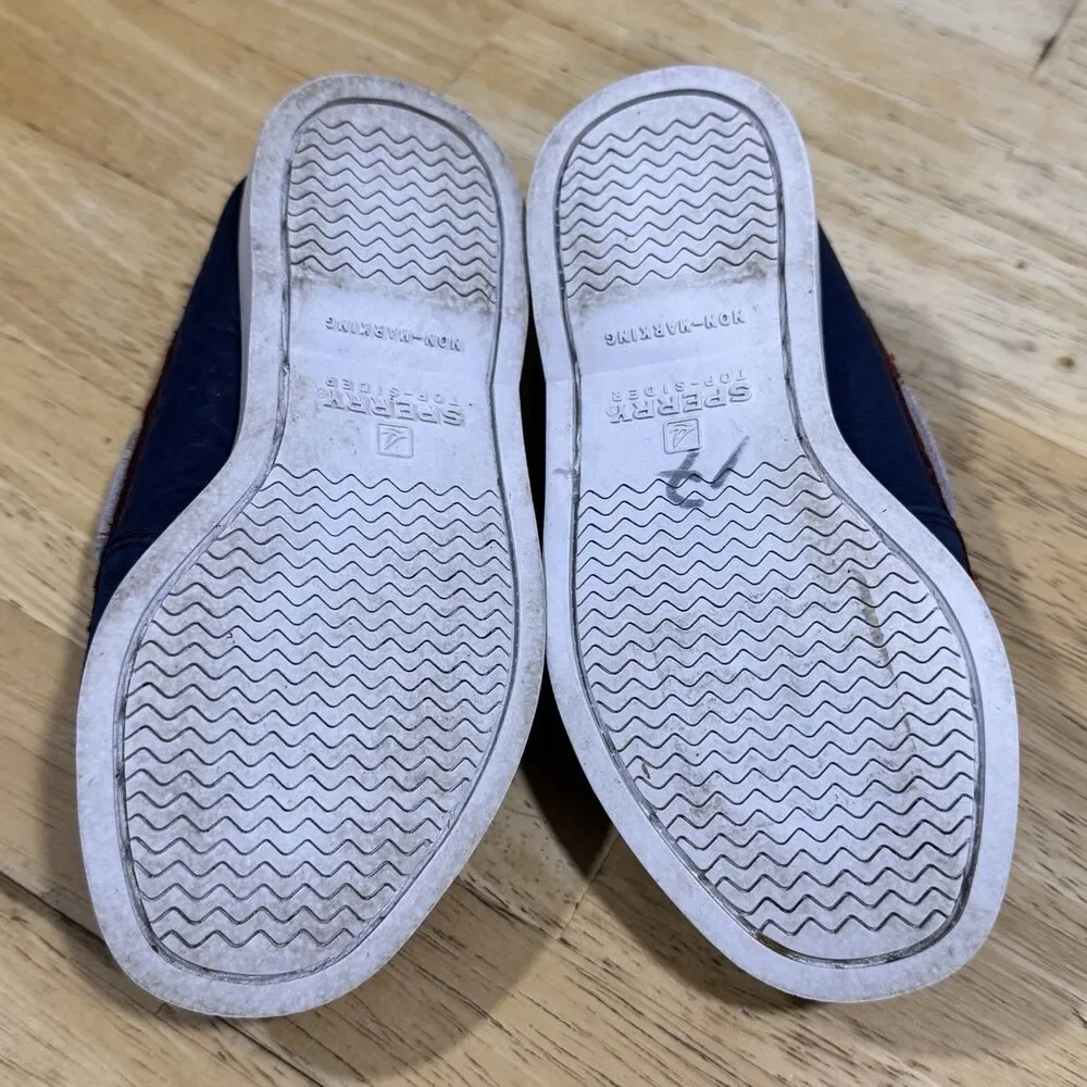 Sperrys Kids Vineyard Vines Boat Shoes Slip On Americana USA Flag EUC 8.5 Infant